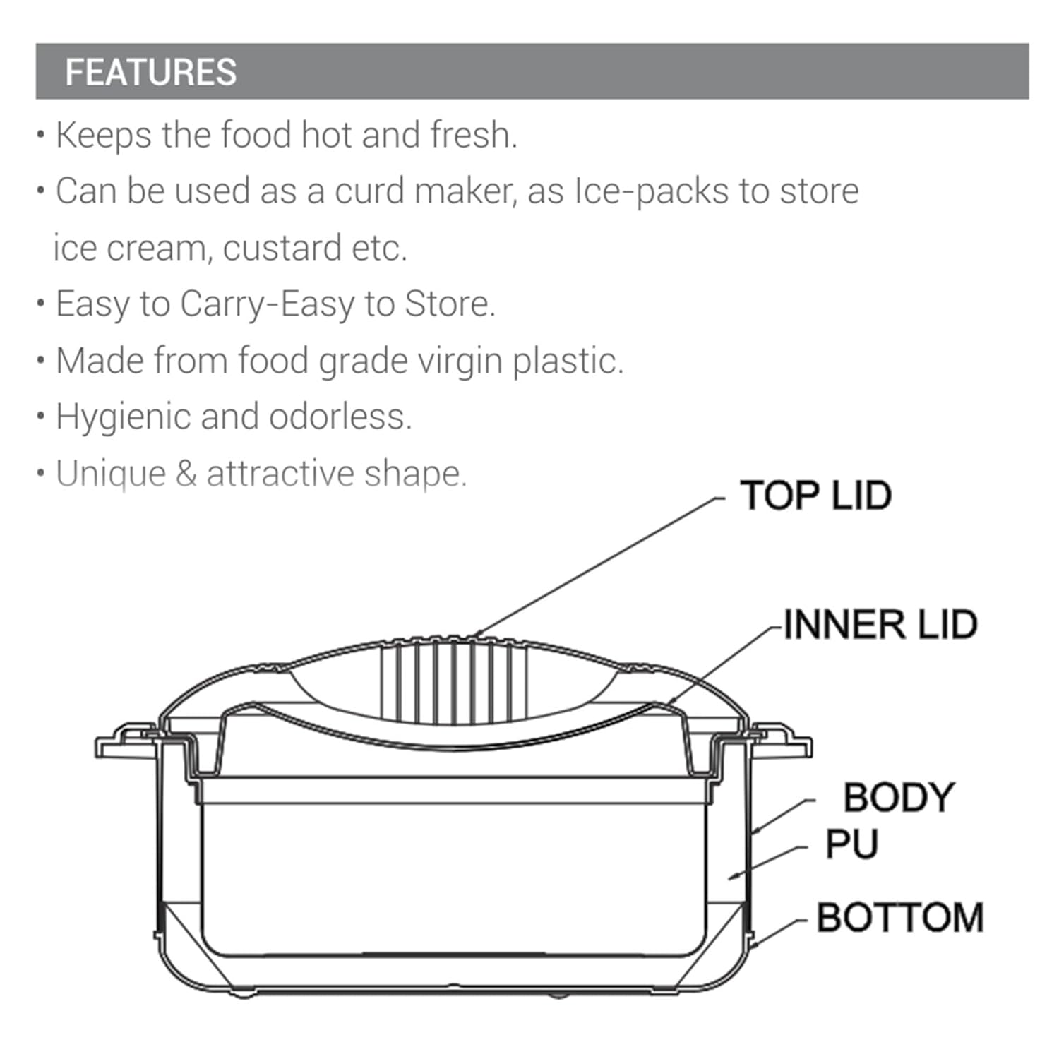 Milton Orchid 1500 Casserole, 1260 ml, Blue - Image 5