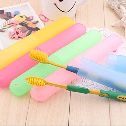 SR Plastic 4 Pcs Bathroom Tooth Brush Holder Tube Cap Cover Protect Case Box Toothbrush - Made in India (Cover - Multicolor) - Image 3