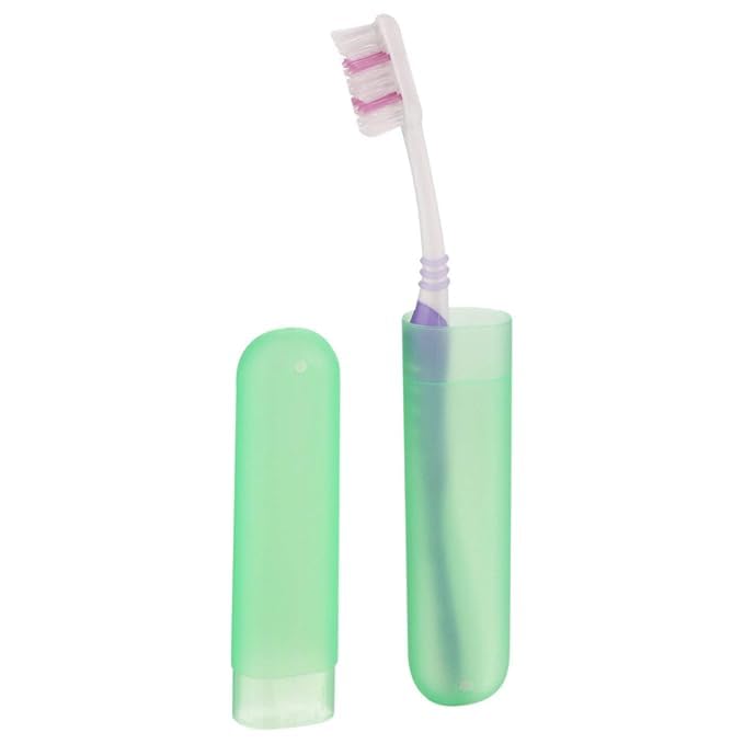 SR Plastic 4 Pcs Bathroom Tooth Brush Holder Tube Cap Cover Protect Case Box Toothbrush - Made in India (Cover - Multicolor) - Image 4