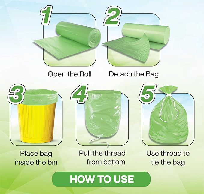 Shalimar Premium (Lavender Fragrance) Scented Garbage Bags Small Size 17x19 Inches|120 Bags (Pack of 4 Rolls with 30 Bags Each) for Dustbin Bag/Trash Bag (Green) - Perforated Box for Easy Dispensing - Image 6