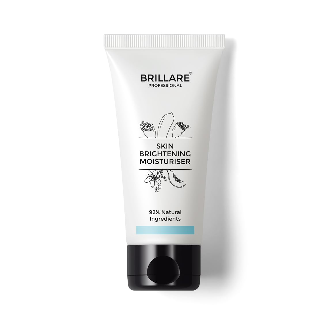 Brillare Professional Skin Brightening Natural Moisturiser With Lime Cavier and Papaya, Reduces Tanning, Helps in Brighten Skin Tone, 50 ml - Image 1
