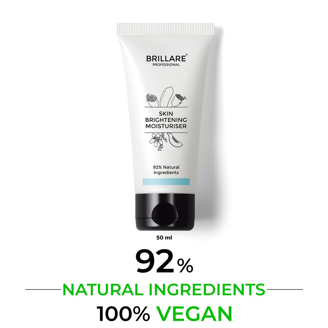 Brillare Professional Skin Brightening Natural Moisturiser With Lime Cavier and Papaya, Reduces Tanning, Helps in Brighten Skin Tone, 50 ml - Image 4