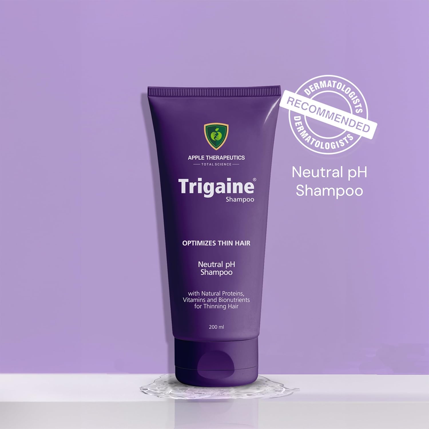 Trigaine Shampoo 200ml | pH Balanced Best Daily Shampoo For Heat Treated & Color Damaged Hair | Protein Intensive Dermatologist-Recommended Everyday Use for Women & Men - Image 2