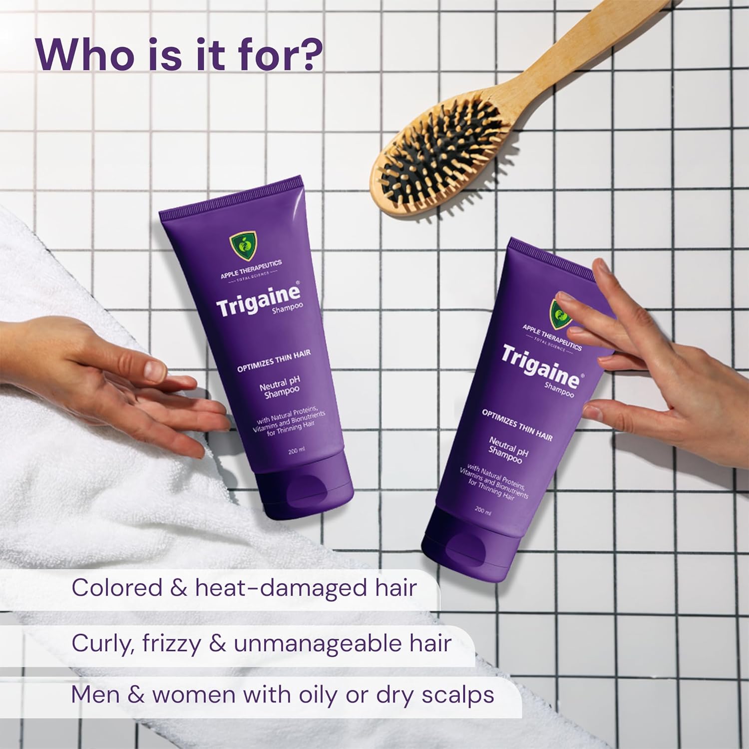 Trigaine Shampoo 200ml | pH Balanced Best Daily Shampoo For Heat Treated & Color Damaged Hair | Protein Intensive Dermatologist-Recommended Everyday Use for Women & Men - Image 4