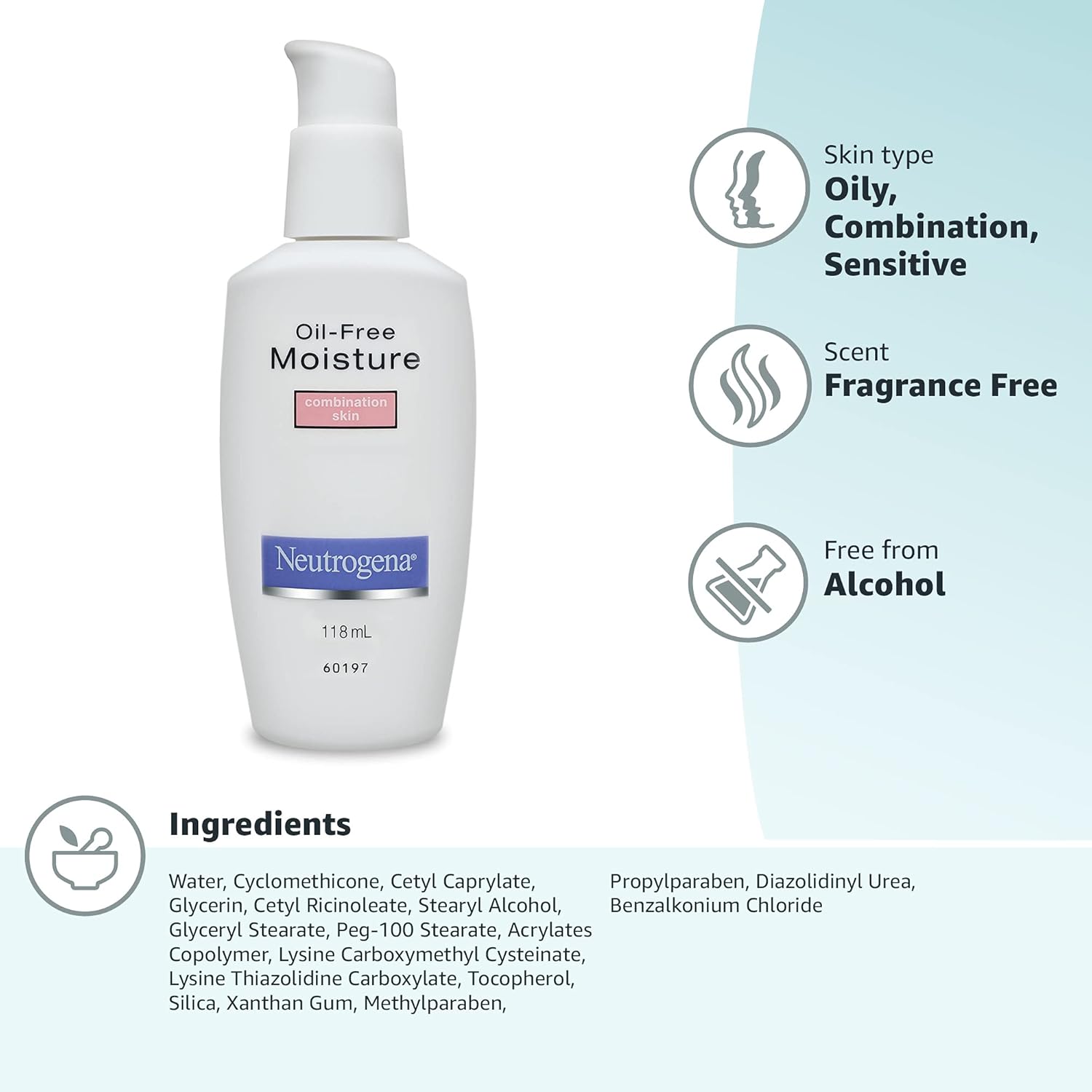 Neutrogena Combi Skin Moisture for Moisturize Dry Skin and Control Shine in Oily Areas (Dry Skin) 118 ml (Pack of 1) - Image 7