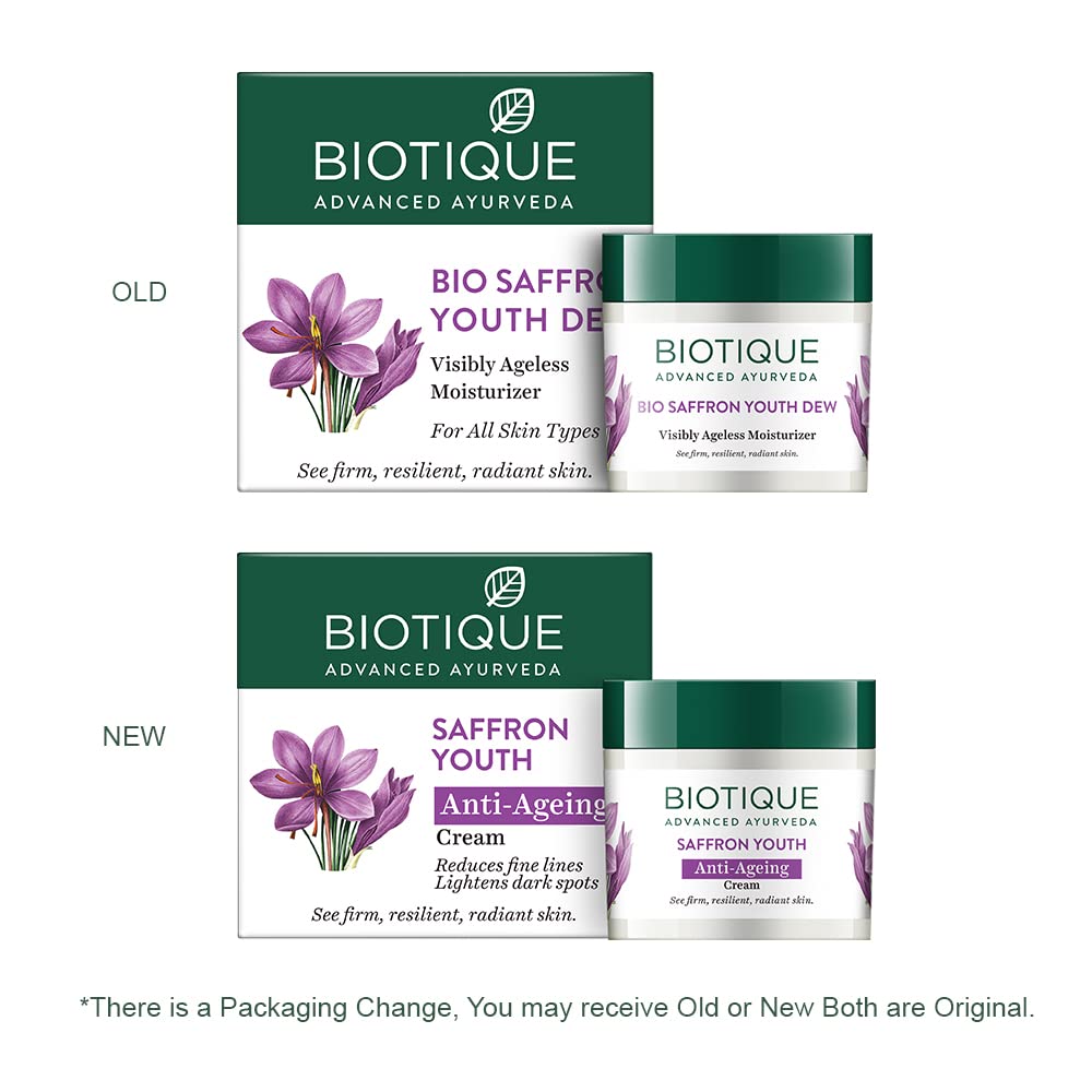 Biotique Saffron Dew 50g -- Ageless face & body cream - Image 10