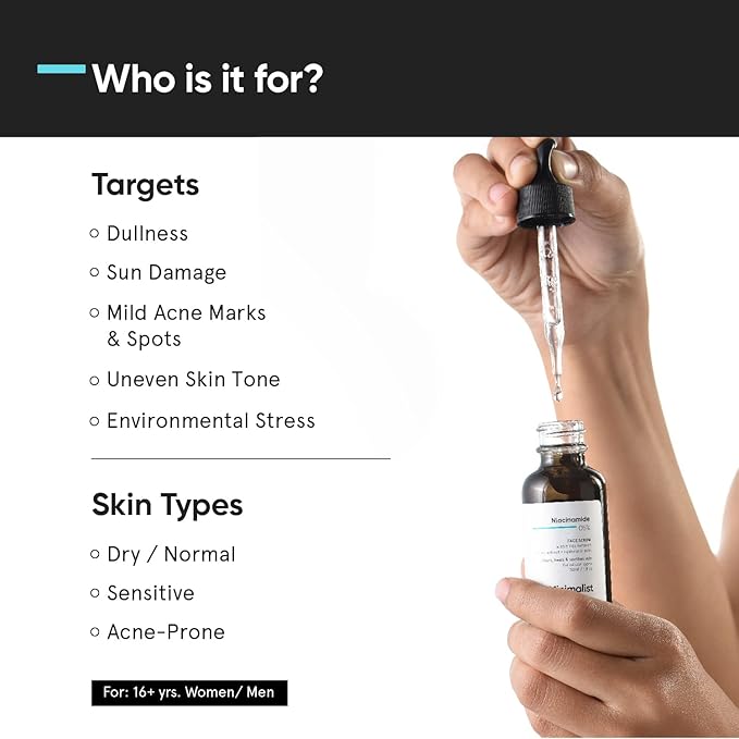 Minimalist 5% Niacinamide Serum for Clear Glowing Skin | With 1% Hyaluronic Acid for Hydration | Pore Minimizer for Face | Clears Acne Marks & Blemishes | For Women & Men | 1 Fl Oz / 30 ml - Image 2