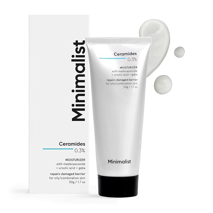 Minimalist 0.3% Ceramide Face Moisturizer For Barrier Repair & Deep Moisturization | Daily Repairing Face Moisturizing Cream | For Oily - Combination Skin | 50g - Image 1