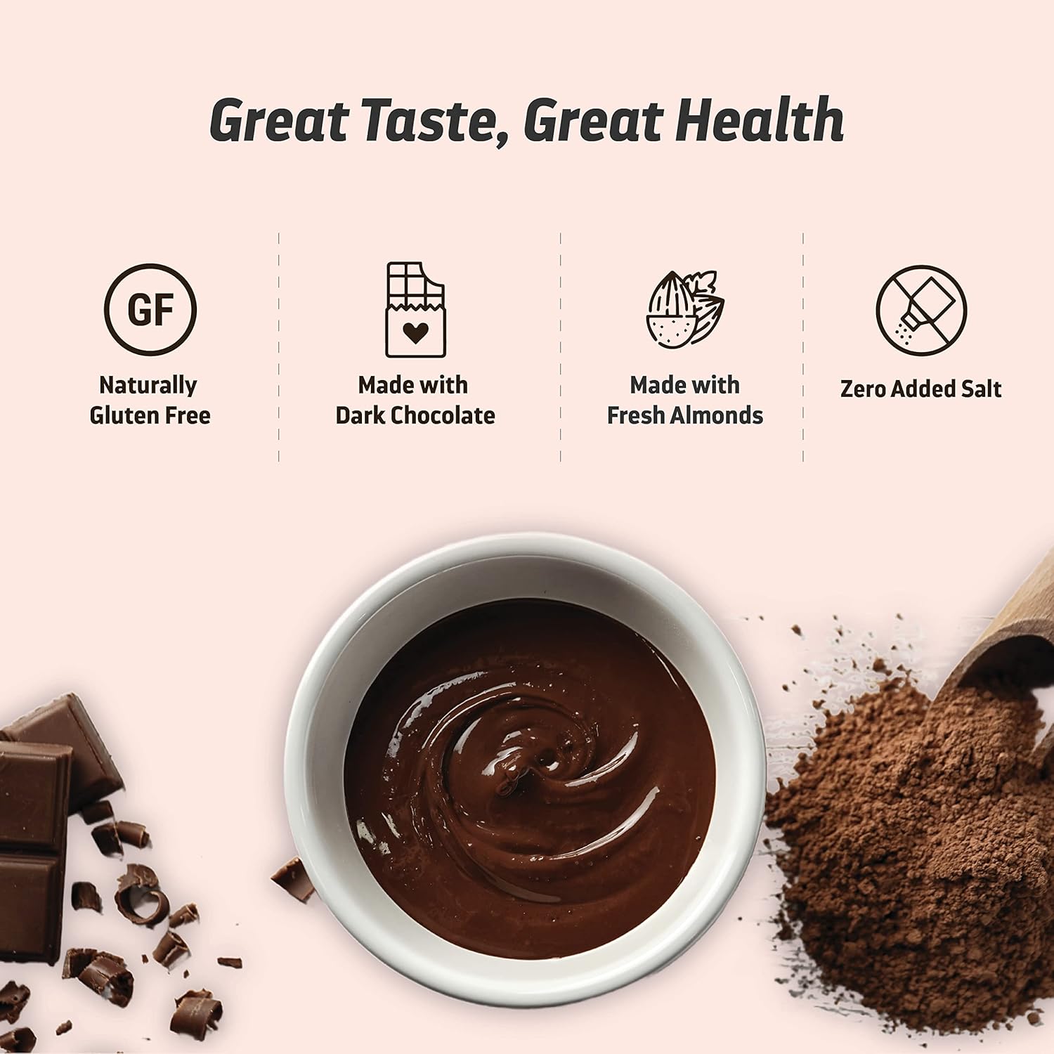 Pintola Almond Choco Spread Crunchy 200g | High Protein & fiber | Gluten & cholesterol free | Crispy | Rich in vitamins & anti-oxidants | Made...