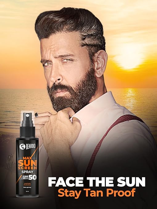 Beardo Max Sunscreen SPF 50 & PA+++ Spray for Men, 50ml - Image 2