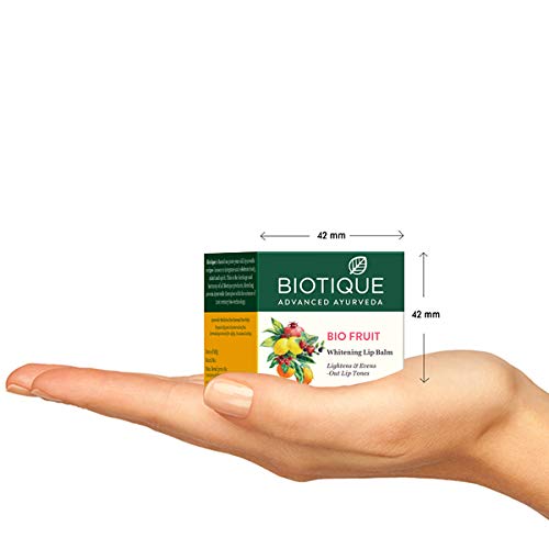 Biotique Fruit Whitening/Brightening Lip Balm | Hydrated and Nourishing Lips| Visibly Lighter Lips | Evens Out Lip Tone | De-pigmentation Balm |100% Botanical Extracts| All Skin Types | 12G - Image 2