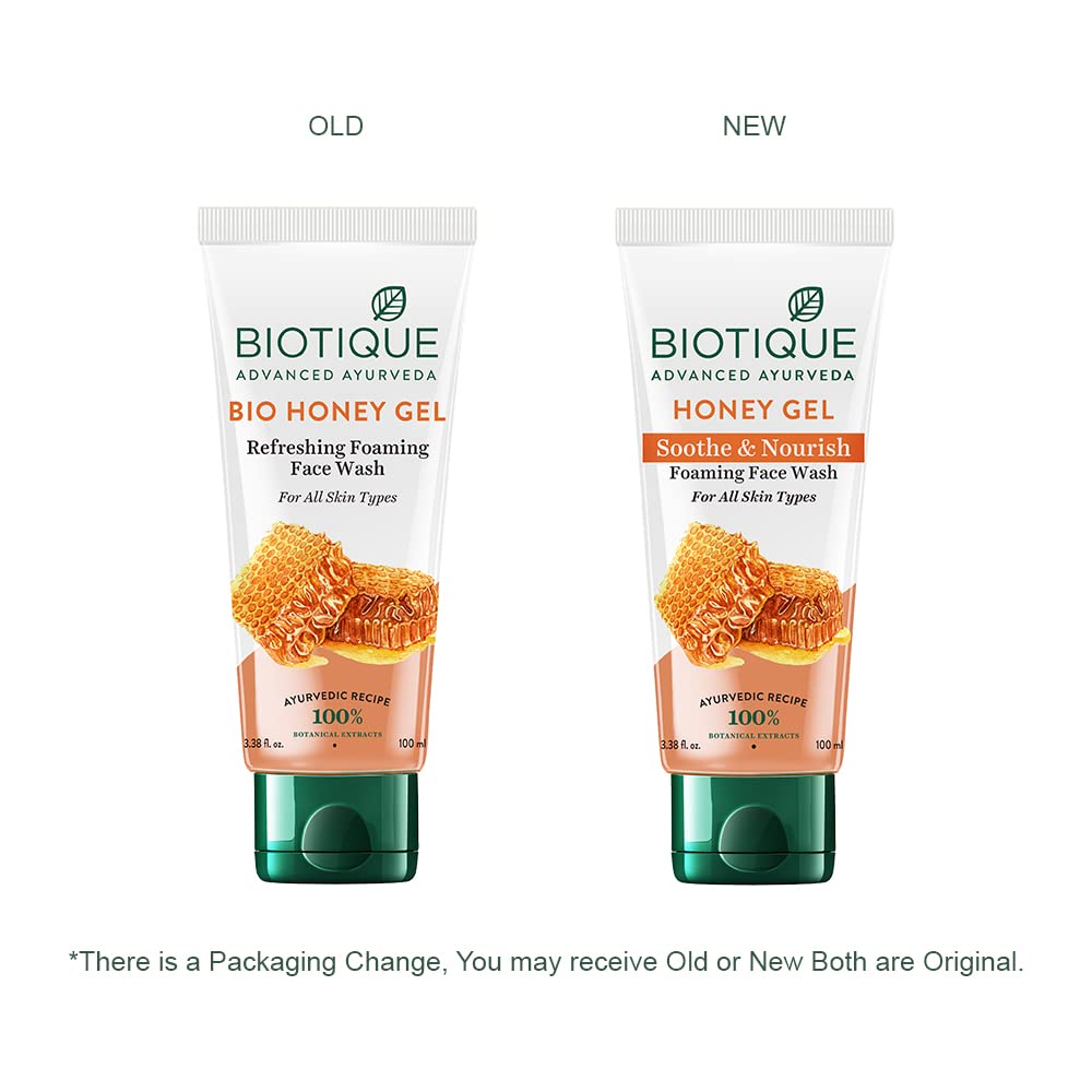 Biotique Honey Gel Soothe & Nourish Foaming Face wash | Soap Free Formula | Reduce Dryness | 100% Botanical Extracts | Suitable for All Skin Types | 150ml - Image 9