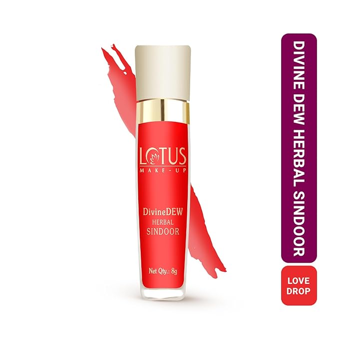Lotus Make-Up Divine Dew Herbal Sindoor (Love Drop (Red - 21R), 8g (Pack of 1) - Image 2