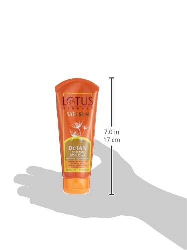 Lotus Safe Sun DeTan After-Sun Face Pack| Horse chestnut extracts| reduces Sun Tan, Brightens Skin| All skin types| 100g - Image 3