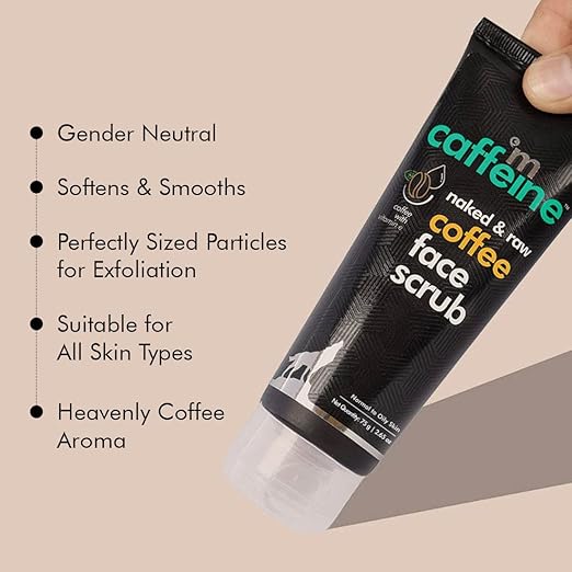 mCaffeine Coffee Tan & Dead Skin Removal Face Scrub (75gm)  - Image 4