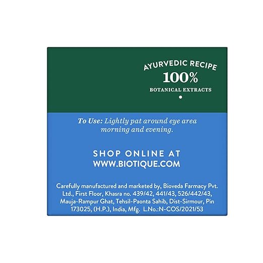 Biotique Bio Seaweed Revitalizing Anti Fatigue Eye Gel | Contains Wild Seaweed, Nutmeg, & Honey | Reduces Dark Circle and Puffiness | Suitable for All Skin Types | 15g - Image 2