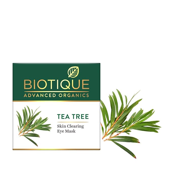 Biotique Tea Tree Skin Clearing Eye Mask, Green, 15 g - Image 2