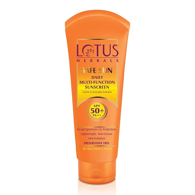 Lotus Herbals Safe Sun Daily Multi-Function All Skin Sunscreen Spf 50+ | Pa+++, 60 G - Image 1