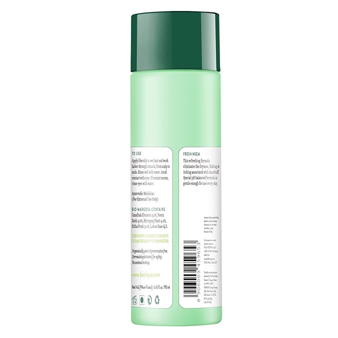 Biotique Fresh Neem Anti Dandruff Shampoo and Conditioner | Controls Dandruff | Eliminates Dryness, Flaking, and Itching | Hair Looks Fresh and Lustrous |Suitable for All Skin Types | 190ml - Image 3