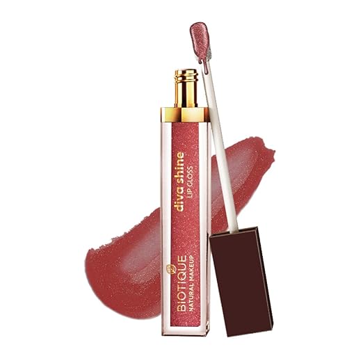 Biotique Natural Makeup Diva Shine Lip Gloss, Pixie Dust, 3ml - Image 1