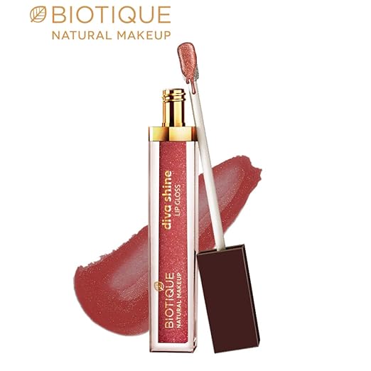 Biotique Natural Makeup Diva Shine Lip Gloss, Pixie Dust, 3ml - Image 2