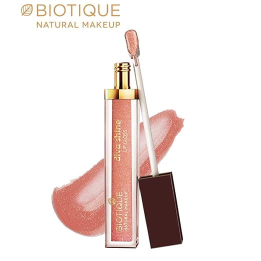 Biotique Diva Shine Lip Gloss, Summer Cocktail Brown - Image 1
