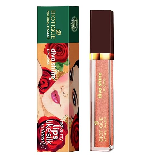 Biotique Diva Shine Lip Gloss, Summer Cocktail Brown - Image 3