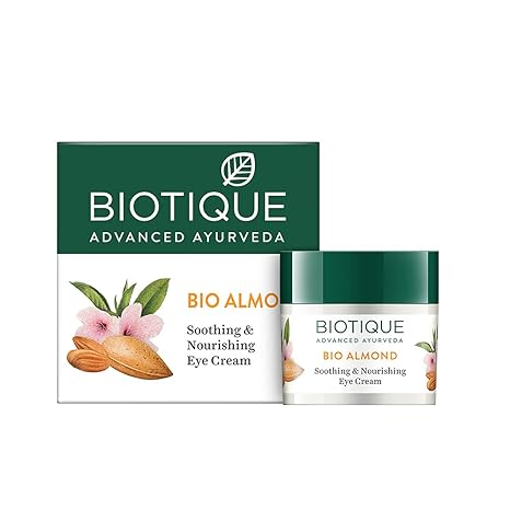 Biotique Bio Almond Soothing and Nourishing Eye Cream, 15 gm/.52 Oz. - Image 1