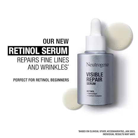 Neutrogena Visible Repair Retinol Serum: Boosts Collagen for Anti-Ageing, Wrinkles & Fine Lines 30ml - Image 2