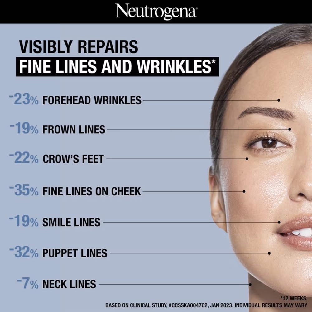Neutrogena Visible Repair Retinol Serum: Boosts Collagen for Anti-Ageing, Wrinkles & Fine Lines 30ml - Image 7