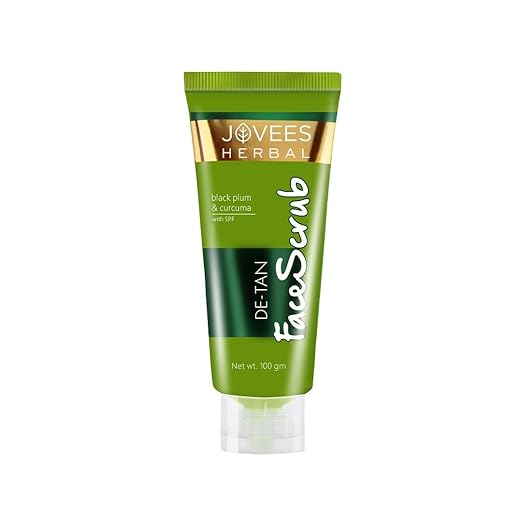 Jovees Herbal De-Tan Scrub With SPF For Brightening & Revitalizing Face Scrub For All Skin Type- 100g - Image 1