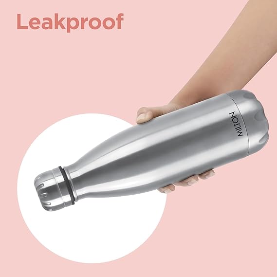 Milton Duo DLX 500 Thermosteel 24 Hours Hot and Cold Water Bottle, 1 Piece, 500 ml, Silver - Image 7