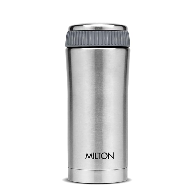 Milton Thermosteel Optima 350 Double Wall Vacuum Insulated Flask, 350 ml | 12 oz | Hot and Cold for Long Hours, 18/8 Stainless Steel, Coffee Travel Mug Tumbler - Image 1