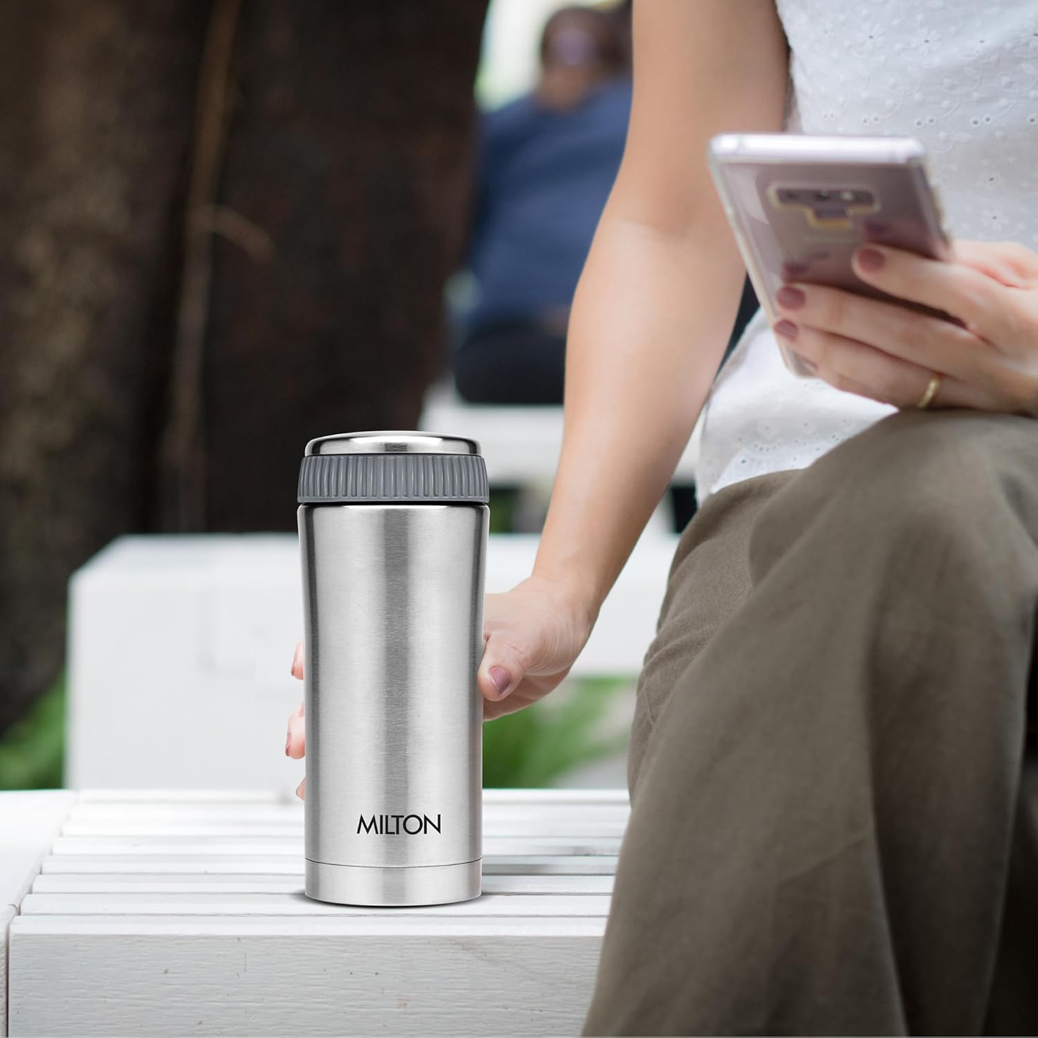 Milton Thermosteel Optima 350 Double Wall Vacuum Insulated Flask, 350 ml | 12 oz | Hot and Cold for Long Hours, 18/8 Stainless Steel, Coffee Travel Mug Tumbler - Image 6