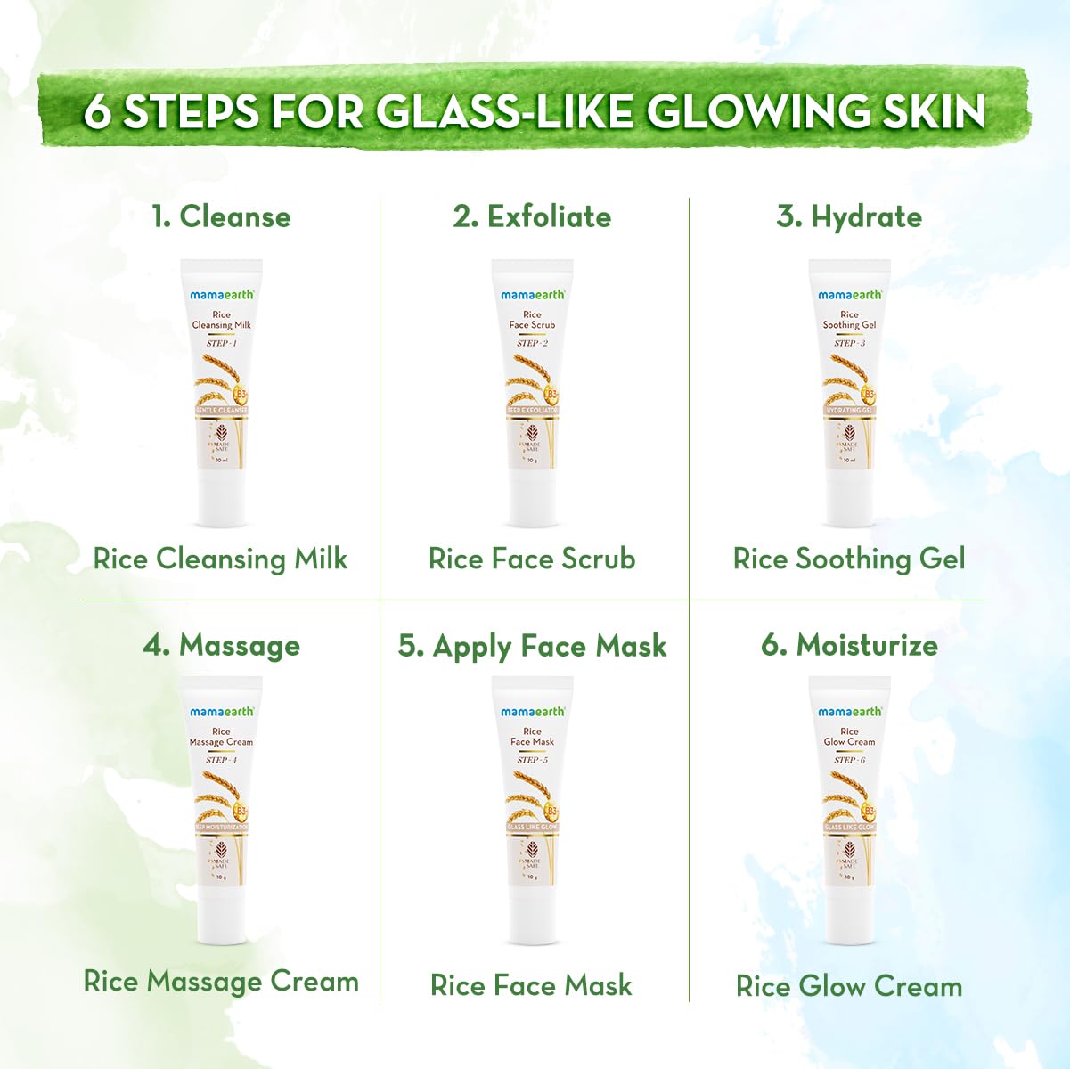 Mamaearth Rice Facial Kit With Rice Water  60 g - Image 3
