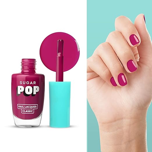 SUGAR POP Nail Lacquer 10 Call Me Hot Fuschia Pink - Image 2