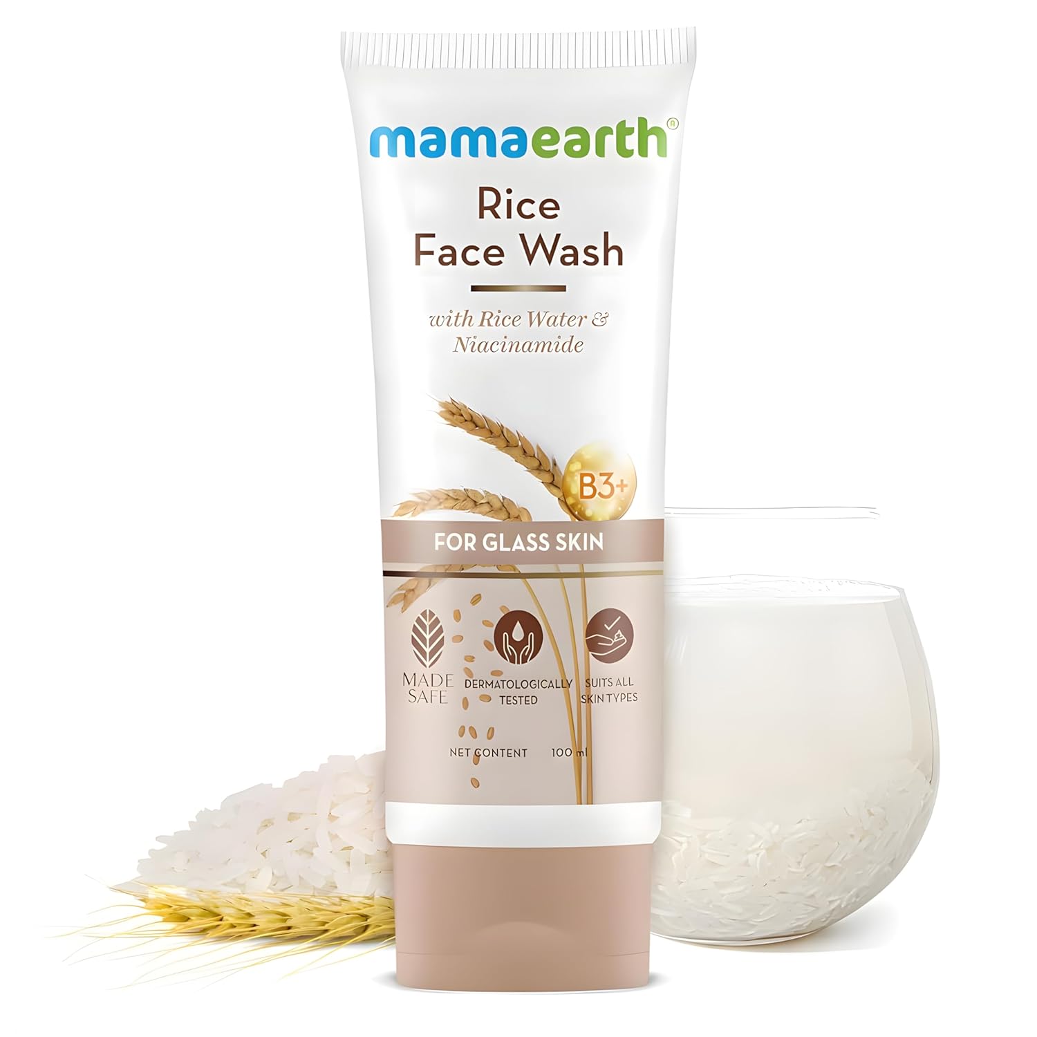 Mamaearth Rice Face Wash With Rice Water 100 ml - Image 2