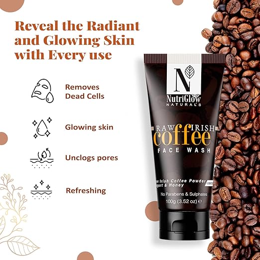 NUTRIGLOW Naturals Raw Irish Coffee Blackhead Removal Face Wash-100 gm - Image 3