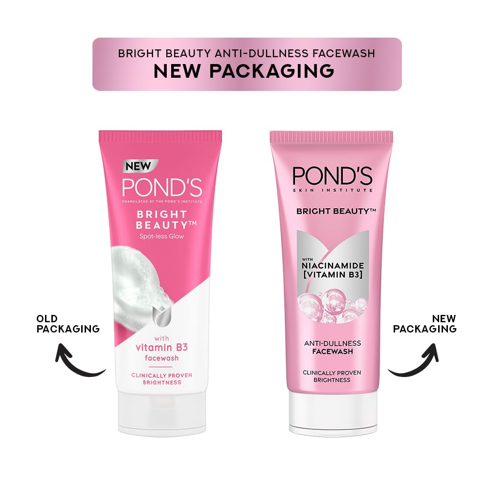 Ponds Bright Beauty Anti-Dullness & Brightening  Facewash  - Image 3