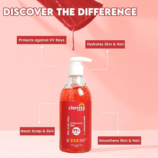 Clensta Red Aloe Vera Gel 300ML - Image 2