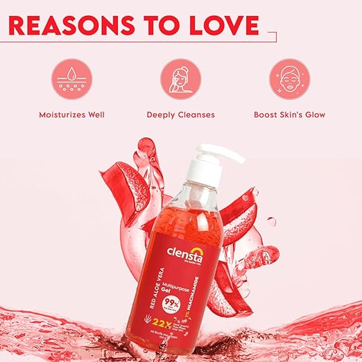 Clensta Red Aloe Vera Gel 300ML - Image 5